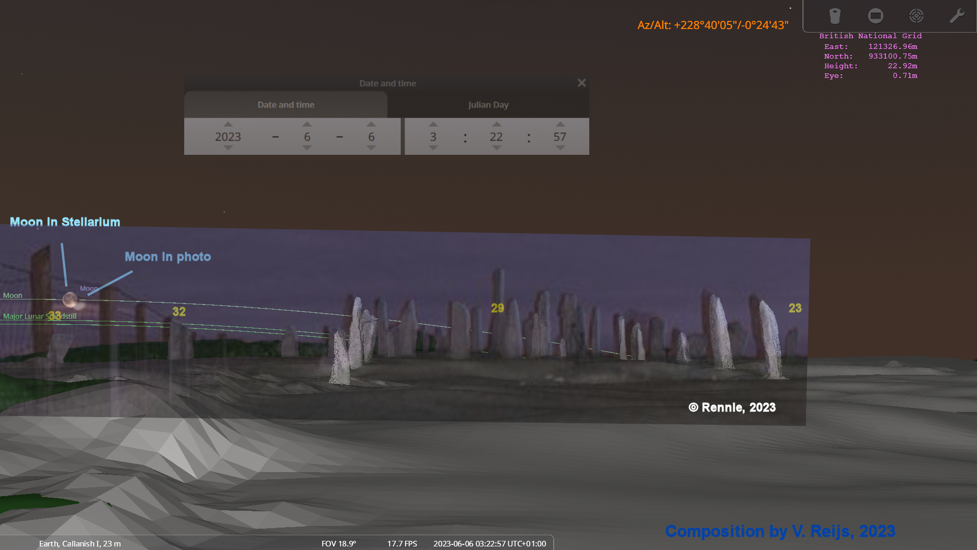 Moon set at Calanais I