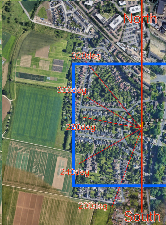 Bird
              view aroudn IMpington Mill