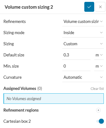 Voume cusointm sizing