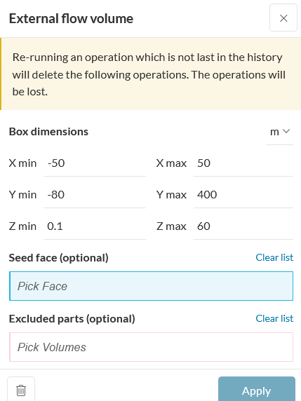 External flow region
