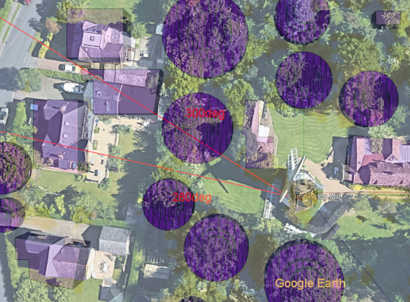 Oening
          in nearby tree line